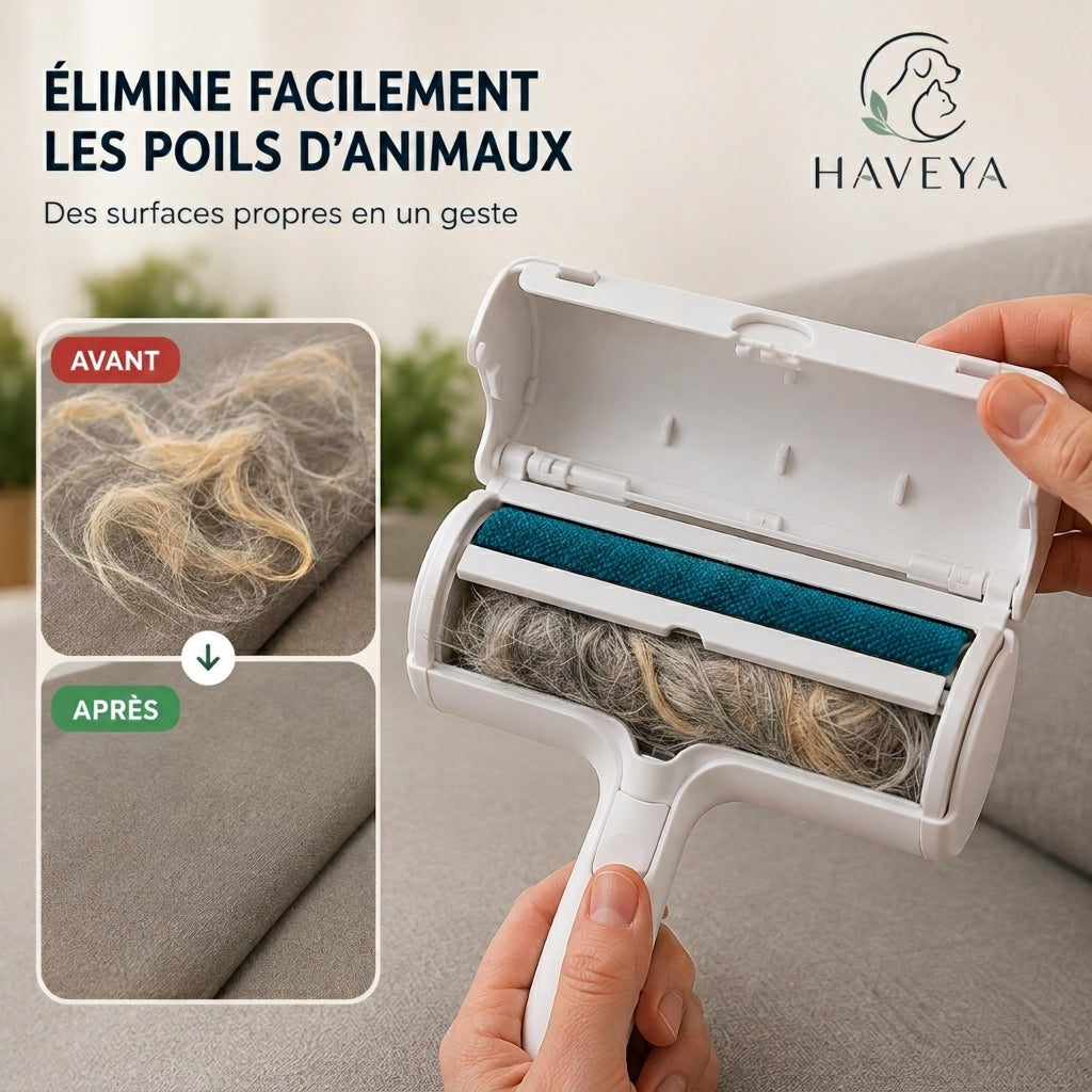 Haveya - Rouleau anti-poils réutilisable